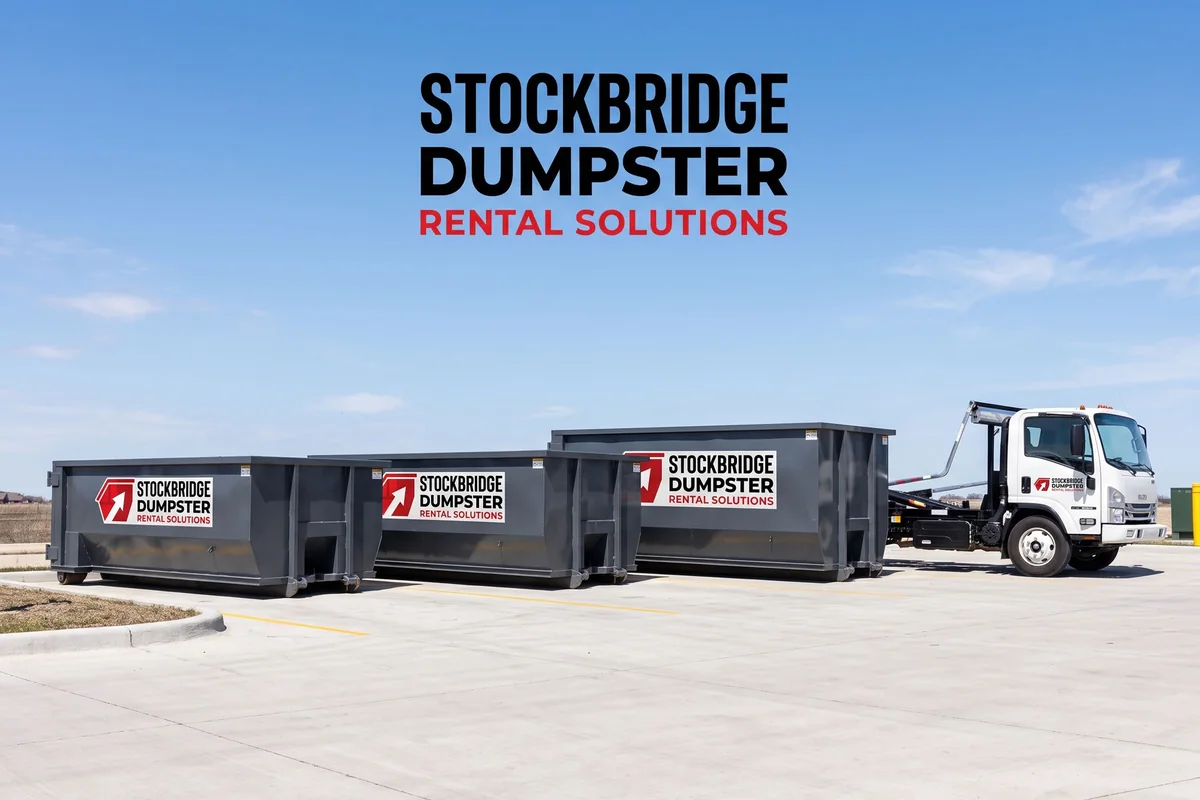 40 yard roll-off dumpster from Stockbridge Dumpster Rental Solutions