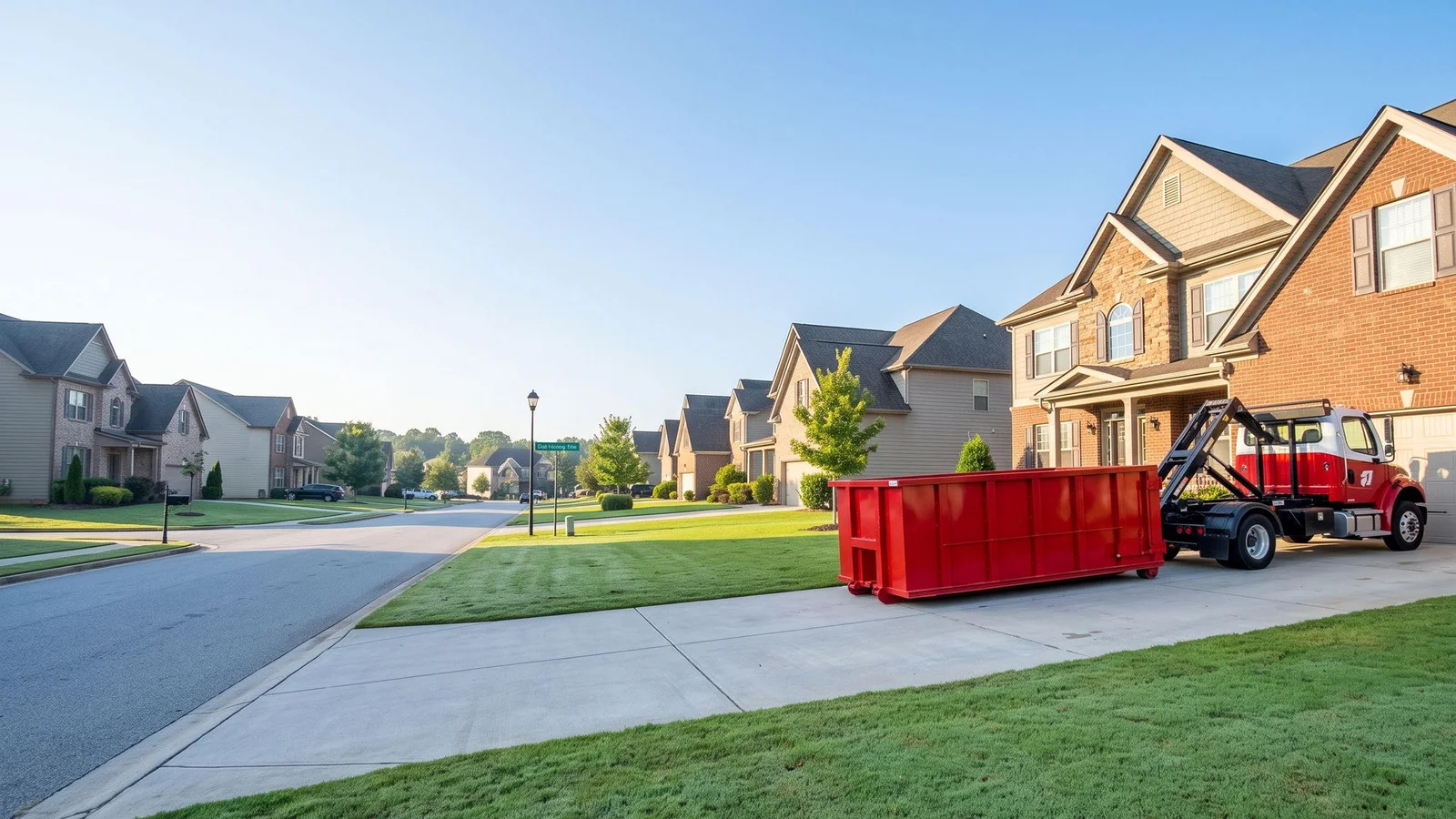 Roll-off dumpster delivered in Ellenwood, Georgia by Stockbridge Dumpster Rental Solutions