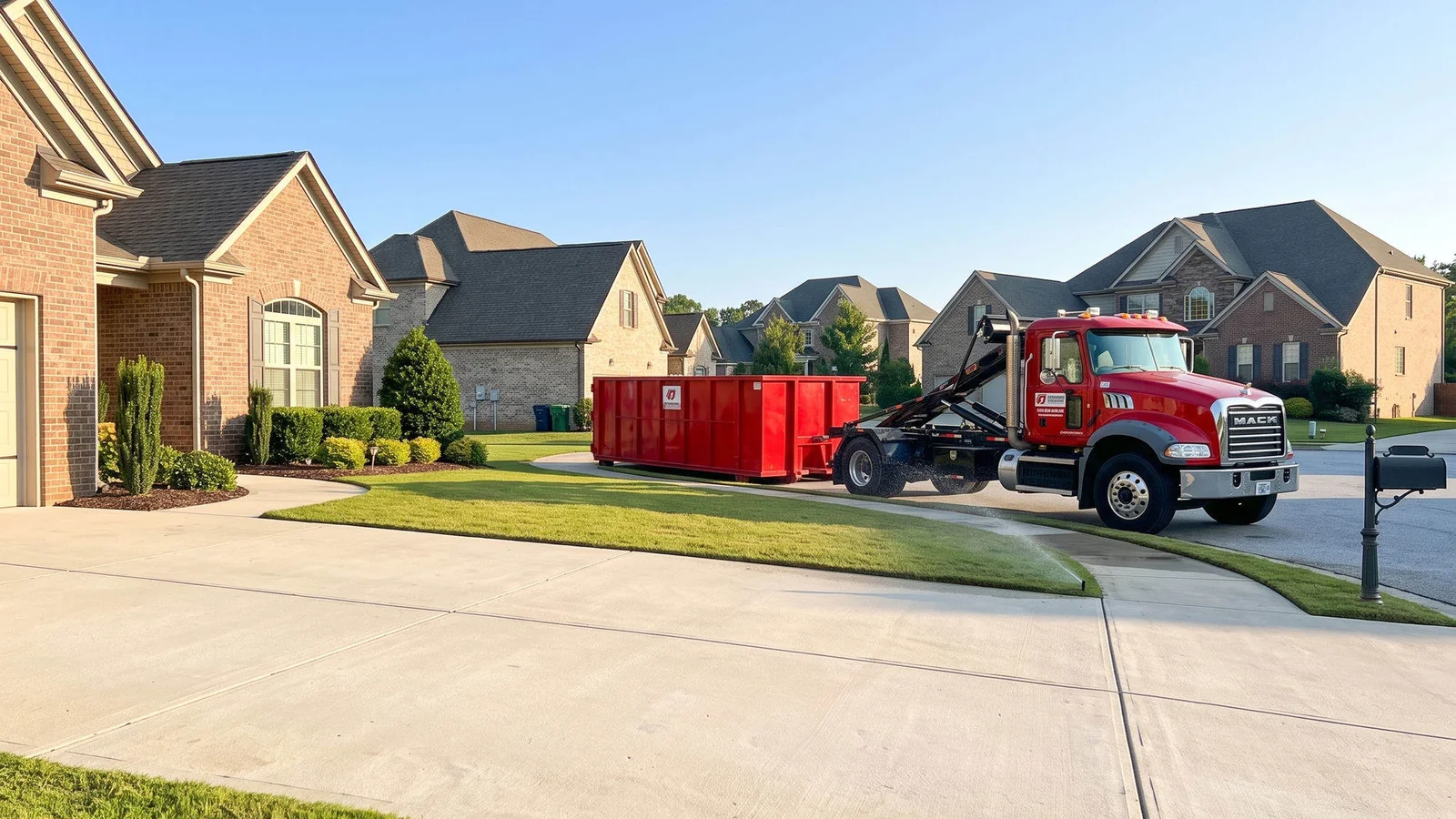 Roll-off dumpster delivered in McDonough, Georgia by Stockbridge Dumpster Rental Solutions